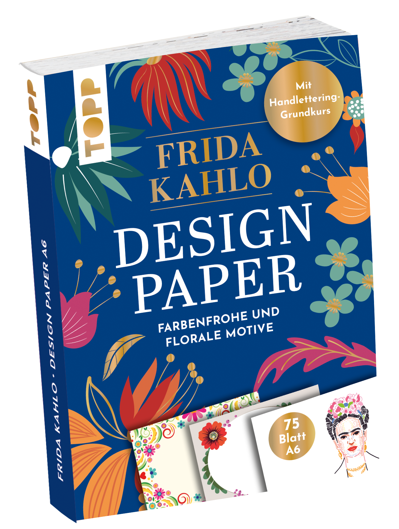 Design Paper Frida Kahlo A6. Mit Handlettering-Grundkurs